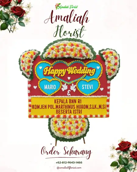 Papan Bunga Pernikahan Marga Jaya